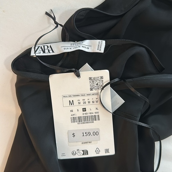 NWT Zara Studio Black Open Back Maxi Formal Dress Size M - Picture 13 of 13